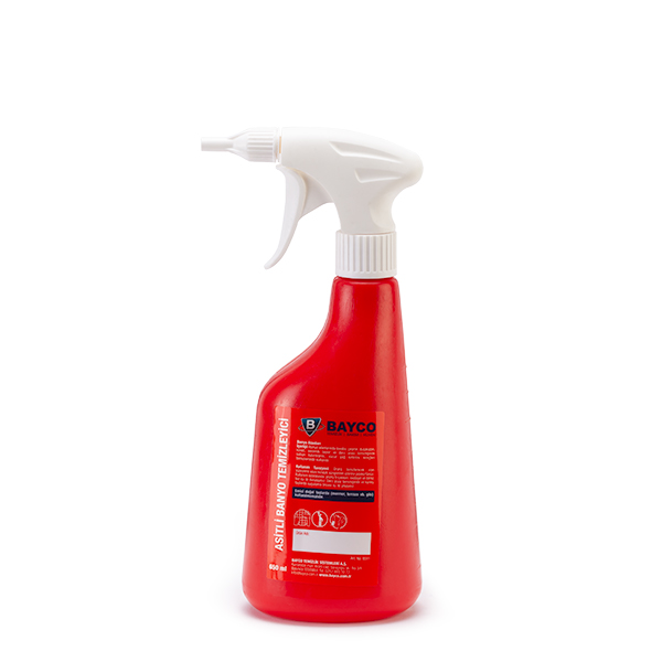 ASİTLİ BANYO , WC ÜRÜNLERİ İÇİN 650 ML TRİGER ŞİŞE 