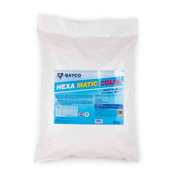 BAYCO HEXA MATİC COLOR ENZİMLİ AĞARTICISIZ ANA YIKAMA MADDESİ 20 KG 