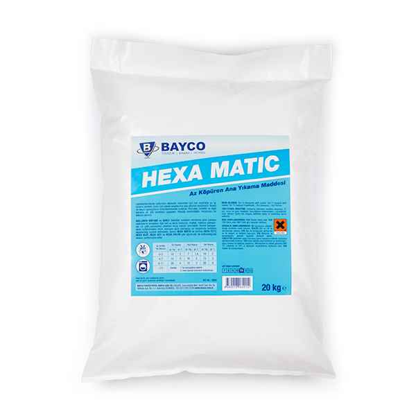 BAYCO HEXA MATİC AZ KÖPÜREN ANA YIKAMA MADDESİ 20 KG 